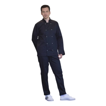 Zestaw kucharza elastyczna bluza na napy i spodnie granatowe roz. 3XL